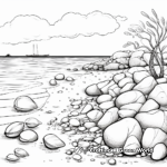 Serene Ocean Scene with Clams Coloring Pages 4