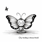 Serene 'Thinking of You' Butterfly Coloring Pages 4