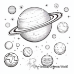 Shading guide for Solar System Coloring Pages 1