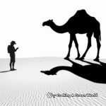Shadow Art: Camel Silhouette in the Desert Coloring Pages 3