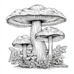Shaggy Mane Mushroom Coloring Pages: Printable & Detailed 2