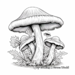 Shaggy Mane Mushroom Coloring Pages: Printable & Detailed 3