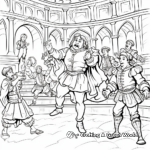 Shakespearean Theatre Stage Coloring Pages 3