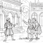 Shakespearean Theatre Stage Coloring Pages 4