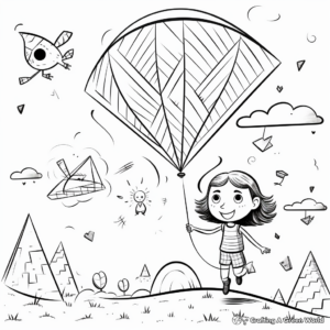Shapes and Patterns Kite Coloring Pages 3
