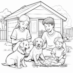 Shelter Volunteer Coloring Page for Kids 3