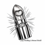 Shimmery Metallic Lipstick Coloring Pages 1