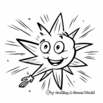 Shooting Star Coloring Pages for Children 1