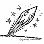 Shooting Star Coloring Pages for Children 2