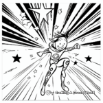 Shooting Star Streaking Through The Galaxy Coloring Pages 1