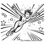 Shooting Star Streaking Through The Galaxy Coloring Pages 4