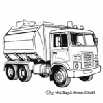Side Loader Garbage Truck Coloring Pages 4
