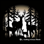 Silhouette of Browning Buck and Doe Coloring Pages 4