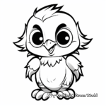 Simple and Cute Baby Falcon Coloring Pages 2