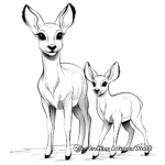 Simple and Cute Browning Doe Coloring Pages 1