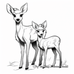 Simple and Cute Browning Doe Coloring Pages 3