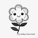 Simple and Cute Flower Coloring Pages 1