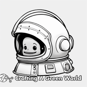 Astronaut Helmet Coloring Pages - Free &amp; Printable!