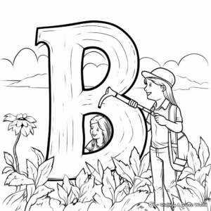 Simple 'B is for Banana' Coloring Pages for Kids 2