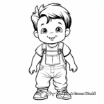 Simple Baby Overalls Coloring Pages for Toddlers 1