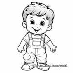 Simple Baby Overalls Coloring Pages for Toddlers 2