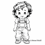 Simple Baby Overalls Coloring Pages for Toddlers 3