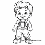 Simple Baby Overalls Coloring Pages for Toddlers 4