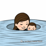 Páginas para colorear de bautizos sencillos para niños 1