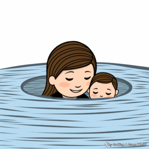 Simple Baptism Coloring Pages for Children 1