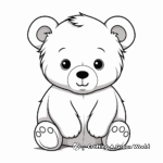 Simple Bear Cub Coloring Pages for Beginners 2
