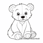 Simple Bear Cub Coloring Pages for Beginners 3
