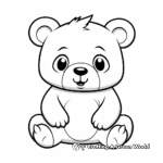 Simple Bear Cub Coloring Pages for Beginners 4