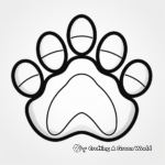 Simple Bear Paw Coloring Pages for Pre-Schoolers 1