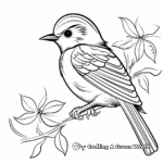 Simple Bird Coloring Pages for Wildlife Lovers 1