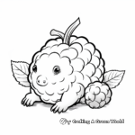 Simple Blackberry Coloring Pages for Toddlers 1