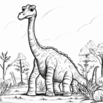 Simple Brachiosaurus Coloring Pages for Preschoolers 3