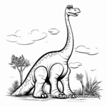 Simple Brachiosaurus Coloring Pages for Preschoolers 4