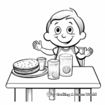 Simple Coloring Pages of Kindergarten Meals 1