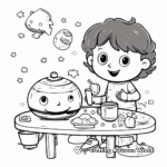 Simple Coloring Pages of Kindergarten Meals 2