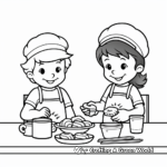 Simple Coloring Pages of Kindergarten Meals 4