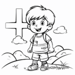 Simple Cross Coloring Pages for Children 1