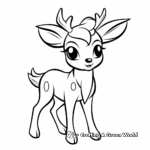 Simple Deerling Outline Coloring Pages For Toddlers 2