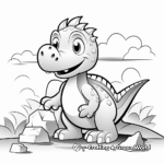 Simple Dinosaur Coloring Pages for Kids 1