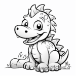 Simple Dinosaur Coloring Pages for Kids 3