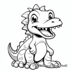 Simple Dinosaur Coloring Pages for Kids 4