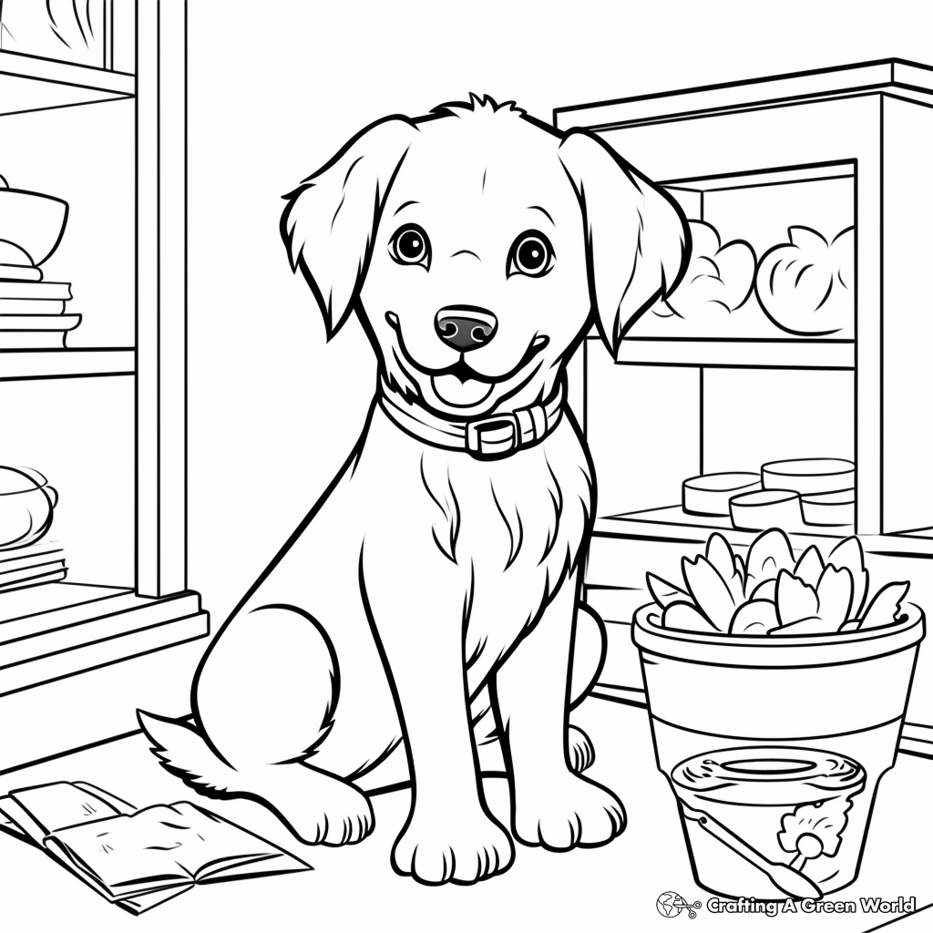 Simple Domestic Pets at Vet Coloring Pages for Kids 1