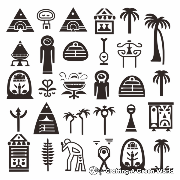 Egyptian Coloring Pages - Free &amp; Printable!