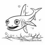 Simple Elasmosaurus Outline Pages for Toddlers 4