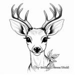 Simple Fawn Head Coloring Pages for Kids 1