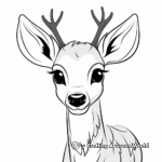 Simple Fawn Head Coloring Pages for Kids 2